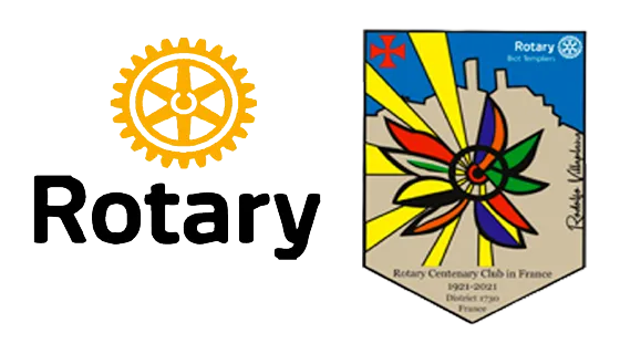 Logos officiels du Rotary International et du Rotary Club Biot Templiers (District 1730), partenaires de notre association.